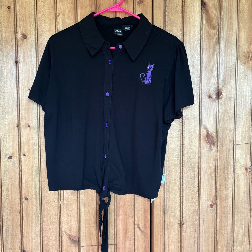 Disney Her Universe HOCUS POCUS Tie-Front Button SHIRT Women's